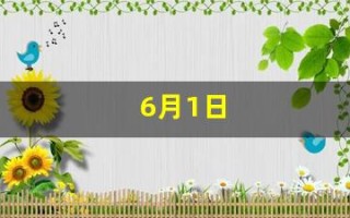 6月1日(6月1日末次月经预产期是什么时候)