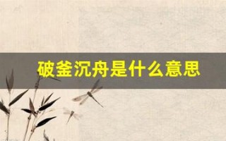破釜沉舟是什么意思(卧薪尝胆什么意思)