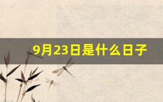 9月23日是什么日子(9月23日是什么日子苏州怎么拉警报呢)