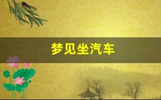 梦见坐汽车(梦见和别人一起坐车)