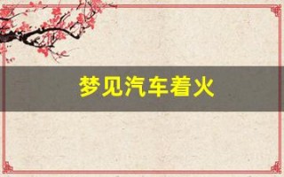 梦见汽车着火(梦见自己的车子被火烧是怎么回事)