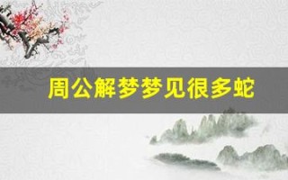 周公解梦梦见很多蛇(周公解梦梦见很多蛇预兆)