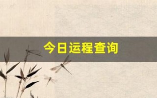 今日运程查询(狮子座今日运势查询)